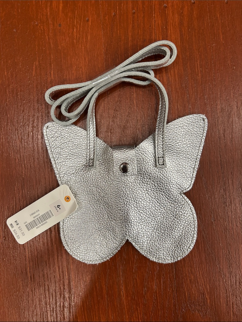 Gymboree Silver Butterfly Crossbody Bag for Kids